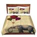 Harriet Bee Thad Madame Memento Elephant Red Balloons Microfiber Duvet Covers Microfiber in Black/Pink/Red | Queen | Wayfair