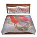 Red Barrel Studio® Mayberry Hooshang Khorasani Smooth Runner I Horses Microfiber Duvet Covers Microfiber in Blue/Brown/Red | King | Wayfair