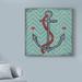 Breakwater Bay 'Nautical Love Anchor' Graphic Art Print on Wrapped Canvas in Blue | 18 H x 18 W x 2 D in | Wayfair A5D69FAC446A4E03AC647C5B4F494D1D