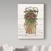 The Holiday Aisle® Holiday Sports II on White Wood by Kathleen Parr McKenna - Wrapped Canvas Graphic Art Print Metal in Green | Wayfair