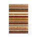 Brown/Green 93 x 0.38 in Area Rug - Ebern Designs Brigg Striped Handmade Tufted Wool/Silk Brown/Red/Green Area Rug Silk/Wool | Wayfair