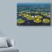 Highland Dunes 'Green Lily Pads II' Acrylic Painting Print on Wrapped Canvas in White | 30 H x 47 W x 2 D in | Wayfair