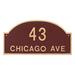 Montague Metal Products Inc. Dover 2-Line Wall Address Plaque | 8 H x 15.75 W x 0.25 D in | Wayfair PCS-0140S2-W-BG