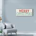 The Holiday Aisle® 'Holiday on Wheels Merry Christmas V.1' Textual Art on Wrapped Canvas in White | 20 H x 47 W x 2 D in | Wayfair