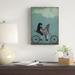 Winston Porter 'Schnauzer Tandem' Graphic Art Print on Wrapped Canvas in White/Black | 47 H x 35 W x 2 D in | Wayfair