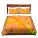 Zoomie Kids Exmouth Tooshtoosh Happy BaOrange Microfiber Duvet Covers Microfiber in Green/Orange/Yellow | Twin | Wayfair