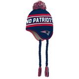 Preschool Navy/Red New England Patriots Jacquard Tassel Knit Hat with Pom