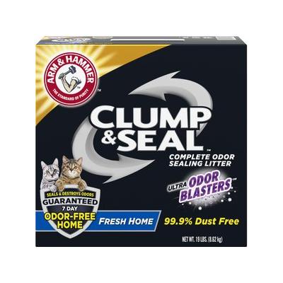 Arm & Hammer Litter Clump & Seal Complete Odor Sealing Clumping Cat Litter, Fresh Home with Ultra Odor Blasters with 10 Days of Odor Control