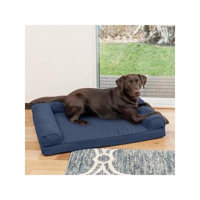 FurHaven Quilted Orthopedic Sofa Cat & Dog Bed with Removable Cover, Navy, Large