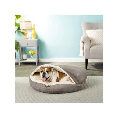 Snoozer Pet Products Luxury Microsuede Cozy Cave Dog & Cat Bed, Dark Chocolate, Large