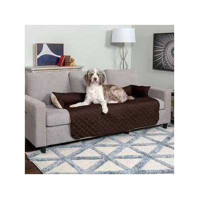 FurHaven Sofa Buddy Dog & Cat Bed Furniture Cover, Espresso/Clay, X-Large