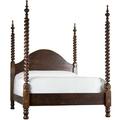 MacKenzie-Dow English Pub Solid Wood Four Poster Standard Bed Wood in Green/Blue | 84 H x 77.5 W x 92 D in | Wayfair 1-3112_StudioBlue-Green