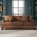 Greyleigh™ Cainsville 93" Recessed Arm Sofa w/ Reversible Cushions Polyester in Brown | 38 H x 93 W x 40.5 D in | Wayfair