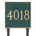 Montague Metal Products Inc. Classic Square Standard One Line Address Sign Plaque w/ Lawn Stakes | 11 H x 11 W x 0.25 D in | Wayfair