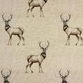 Beige Natural Highland Stags Matte Finish Oilcloth Wipe Clean Tablecloth 132cm x 260cm Rectangle (52" x 103")