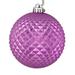 Vickerman 530528 - 4" Orchid Durian Glitter Ball Christmas Tree Ornament (6 pack) (N188569D)