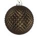 Vickerman 530603 - 4" Gunmetal Durian Glitter Ball Christmas Tree Ornament (6 pack) (N188584D)
