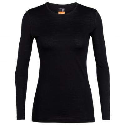 Icebreaker - Women's 200 Oasis L/S Crewe - Merinounterwäsche Gr M schwarz