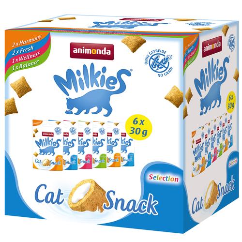 18 x 30 g Milkies Knuspertaschen Mix-Paket Animonda Katzensnack