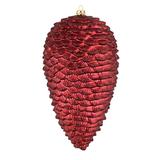 Vickerman 526415 - 10" Wine Matte Glitter Pine Cone Christmas Tree Ornament (2 pack) (N187319D)