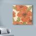 Charlton Home® 'Persimmon Floral IV' Acrylic Painting Print on Wrapped Canvas in Green/Red | 18 H x 18 W x 2 D in | Wayfair