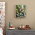 World Menagerie 'My New World' Acrylic Painting Print on Wrapped Canvas in Brown/Green | 19 H x 14 W x 2 D in | Wayfair