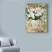 World Menagerie 'Gladioli Fresco Flowers 2' Watercolor Painting Print on Wrapped Canvas in White/Black | 47 H x 35 W x 2 D in | Wayfair