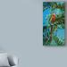 World Menagerie 'Scarlet Macaw 1' Acrylic Painting Print on Wrapped Canvas Metal in Blue/Green | 32 H x 16 W x 2 D in | Wayfair