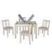 Harriet Bee Charbel Solid Wood Rectangular Interactive Table & Chair Set Wood in Brown | 22.2 H x 33.1 W in | Wayfair