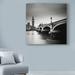 Winston Porter 'London Westminster' Photographic Print on Wrapped Canvas in Black/Gray | 24 H x 24 W x 2 D in | Wayfair