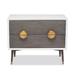 Interlude Desire 2 Drawer Accent Chest Wood in Brown/Gray/White | 30 H x 37 W x 18 D in | Wayfair 188083