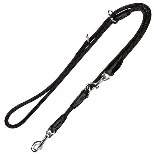 Hunter Hundeleine 200cm + Halsband Freestyle schwarz, bis 55 cm