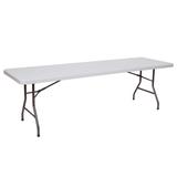 PRE Sales Rhinolite Rectangular Portable Folding Table Plastic/Resin in White | 30 H x 96 W x 30 D in | Wayfair 3713
