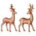 Vickerman 541500 - 16.5" Rose Gold Deer Set with Glitter Christmas Tree Ornament (set of 2) (MC187358)