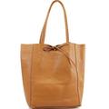 ER Traders Ltd Ladies Soft Italian Real Leather Shopper Tote Bag Women Girls Shoulder Bag (Brown)