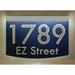 EZ Street Signs 2-Line Lawn Address Sign, Stainless Steel in Blue | 8.5 H x 12 W x 2.5 D in | Wayfair 8m-2-s