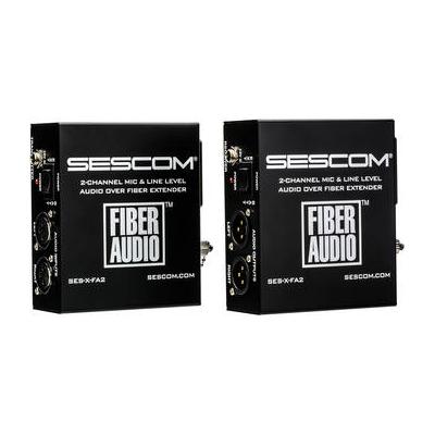 Sescom Portable 2-Channel Audio-over-Fiber Extender Kit SES-X-FA2