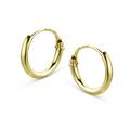 Orovi Jewellery Women Yellow Gold Earrings, Hoop Earrings 14 K / 585 Gold