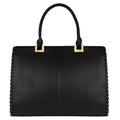 CRAZYCHIC - Women's Large Top Handle Bag - Tote Shopper Handbag PU Leather - Shoulder Crossbody Bags - Black