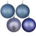 Vickerman 569580 - 2.4" Periwinkle 4 Finish Assorted Ball Christmas Tree Ornament (24 pack) (N590629)