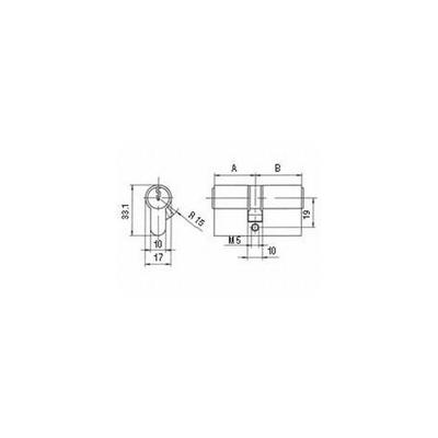 FP - bks Profildoppelzylinder pz 8800 35/45mm Anz.Schlü.3 versch.-schl - b 8800 0506 Image