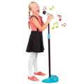 B. toys – Mic it Shine Toy Microphone with Light-Up Stand – Extendable Microphone with Bluetooth Feature and Light-Up Base for Kids 3 years + (White)