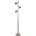 Andrews Satin Chrome Metal 3-Light LED Tree Floor Lamp