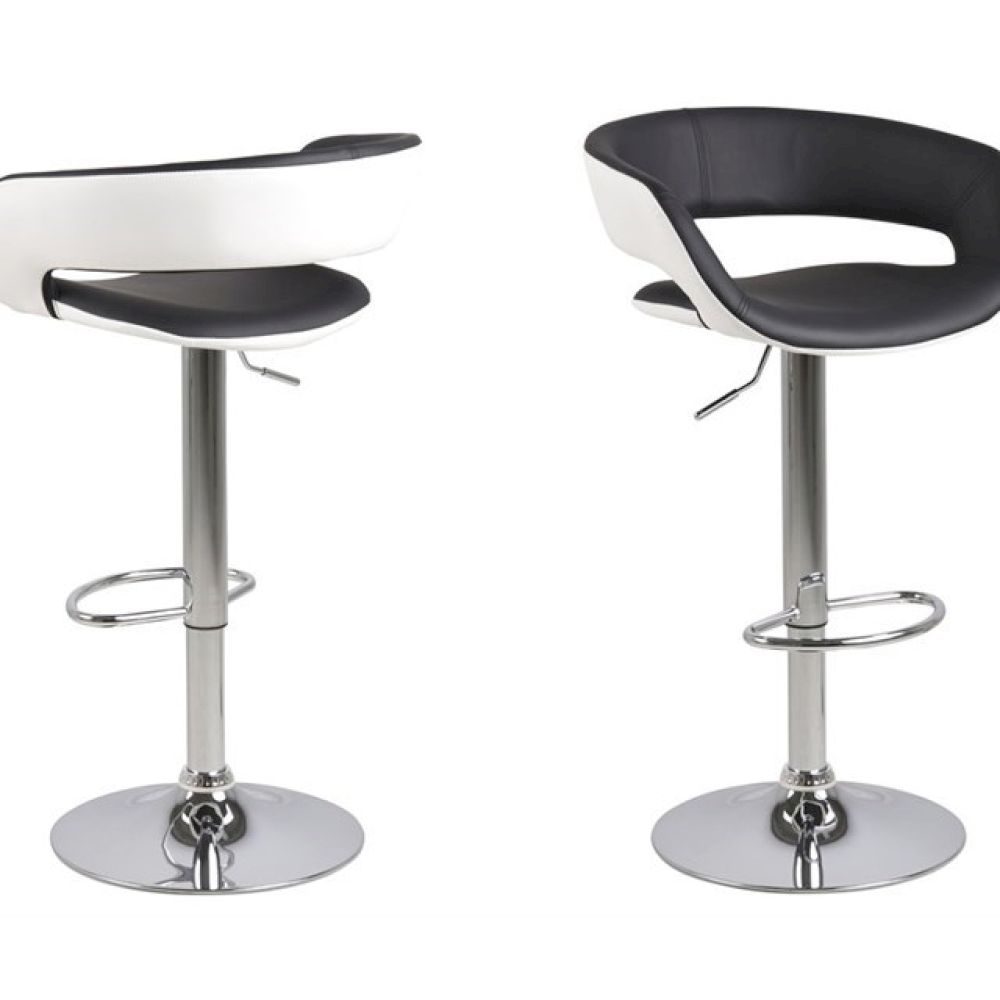 Actona »Grace« Barhocker höhenverstellbar 54,5x104x48,5 cm / schwarz-weiss