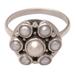 'White Rose' - Sterling Silver and Pearl Cluster Ring