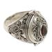 'Secret Love' - Handcrafted Sterling Silver and Garnet Locket Ring