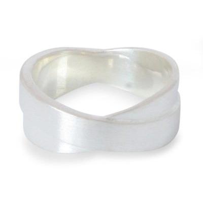 'Crusader' - Fair Trade Modern Sterling Silver Band Ring