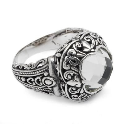 'Heart of Nature' - Sterling Silver and Prasiolite Cocktail Ring