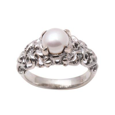 'Majesty' - Hand Made Sterling Silver and Pearl Ring