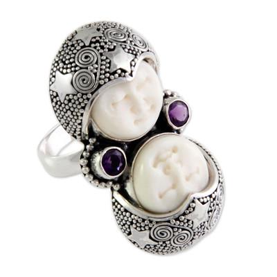 'Royal Romance' - Artisan Crafted Sterling Silver and Amethyst Cocktail Ring